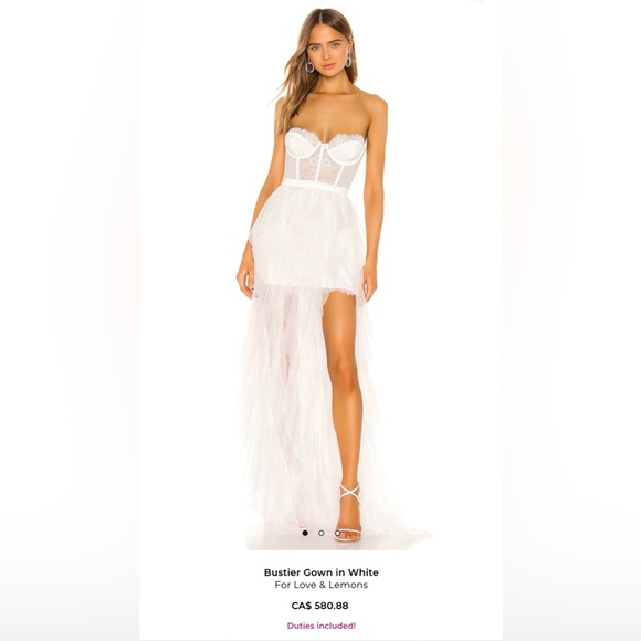 For Love And Lemons Dresses & Skirts - For Love And Lemons White Bustier Gown
